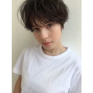 抜け感のある無造作丸みショートA-7