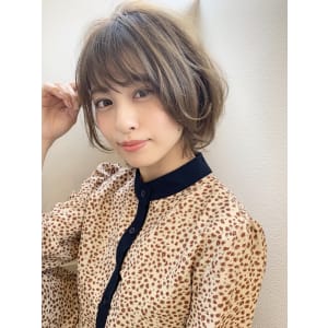 アフロート添田】束感カールのひし形エッジショート