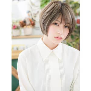 外国人風カラー☆ナチュラルツヤツヤストレート　クールボブ