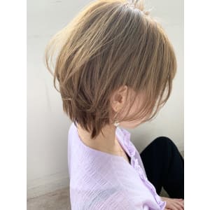 アフロート添田】小顔なひし形ショート透明感アッシュ