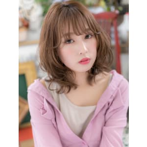 外国人風ミックスカール♪大人かわいいボブディ　ふわふわボブ