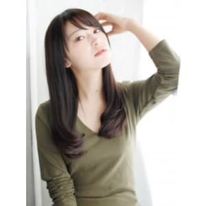 透けバングのワンカールロング - hair make nalu 荻窪西口 すずらん通り店【ヘアメイク ナル オギクボニシグチテン スズランドオリテン】掲載中
