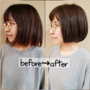 ボブ→ストレッチトリートメント