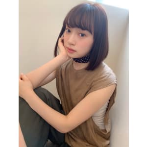 前下がりストレート小顔ナチュラルボブディy38