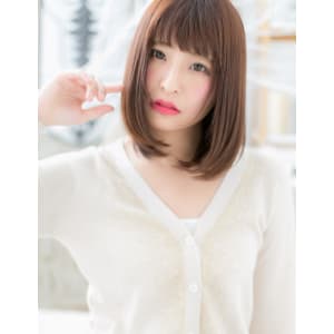 大人かわいい♪ボルドーカラー小顔ワンカール　ガーリーロング