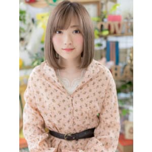 斜めバング♪Iラインストレートボブ　キュートボブ