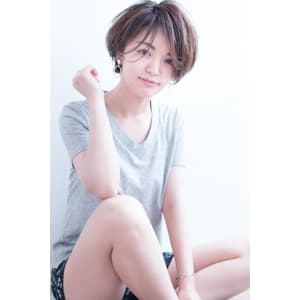 小顔ひし形ツヤ感可愛い夏ショート　 AKI-481