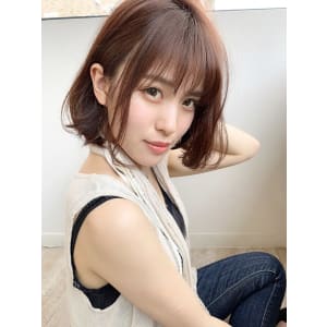 アフロート添田】小顔なハラリレイヤー束感前下がりボブ