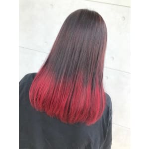 特殊カラー　赤グラデーション - hair therapy sara 荒井店【ヘアセラピーサラアライテン】掲載中