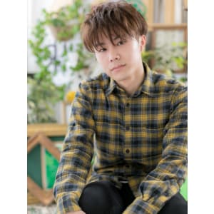 くせ毛風パーマのイケメン☆ソフトツーブロック　エアリーカール