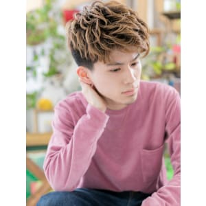 男らしさUP！刈り上げ×ワイルドアップバング　クールショート