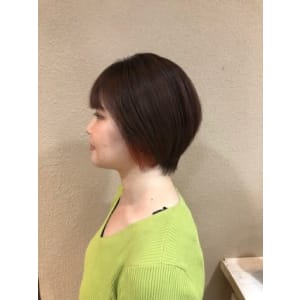 オレンジショートボブ