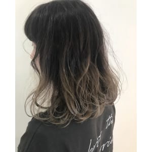 透け感グレージュグラデーション