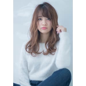 カジュアルカールセミロング　 :o236
