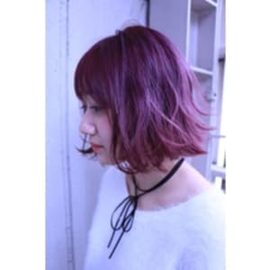 【M／Berry　Pink】外ハネニュアンスカール