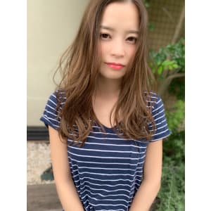 【添田】ハイライトが大人かわいい透明感カラーロング