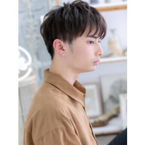 男前に仕上げる！束感・無造作ショート　ニュアンスカール