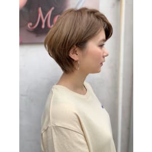 【山田】流しバング丸みひし形ショートボブディy54