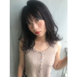 暗髪外ハネレイヤーセミディ【T26】