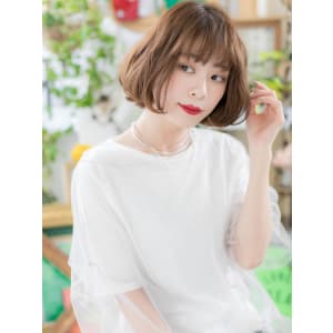 前下がり&くせ毛風カールのエアリーボブ キュートボブ - COVER HAIR & SPA bliss 浦和西口店【カバー ヘア アンド スパ ブリス】【カバー ヘア アンド スパ ブリス ウラワニシグチテン】掲載中