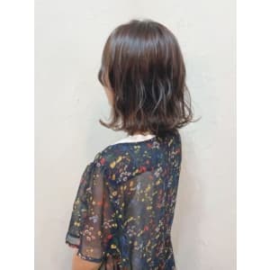 【reir下北沢】*波巻きボブ+チャコールブラウン*