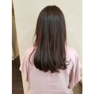 セミロング×ラベンダーブラウン