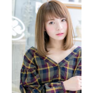 愛され度高め♪外国人風♪前下がりワンカール　ガーリーボブ