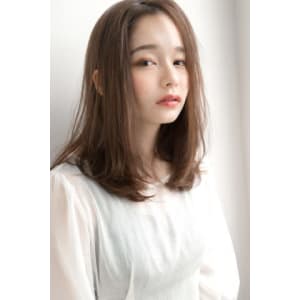 【Luana　難波】透け感ナチュラルベージュストレート
