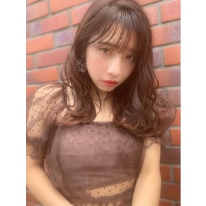 【山田】インナーハイライト無造作セミディy59