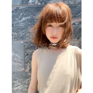大人かわいい無造作ボブディ 小顔カット アフロート添田