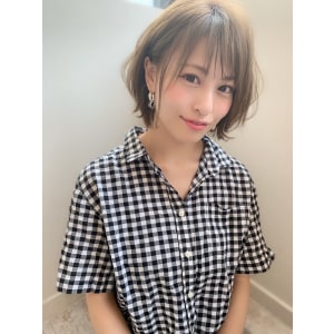 大人かわいいセンシュアルショート 小顔ボブ アフロート添田