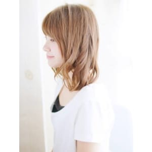 厚め前髪のゆるミックスカール