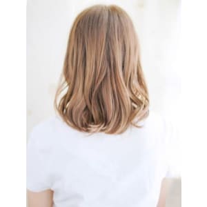 厚め前髪のゆるミックスカール