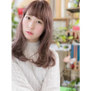 斜めバング×くせ毛風ゆるふわウェーブワンカール　大人かわいい
