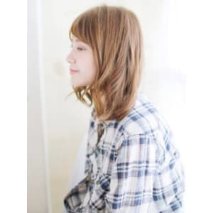 厚め前髪のゆるミックスカール