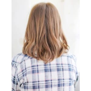 厚め前髪のゆるミックスカール
