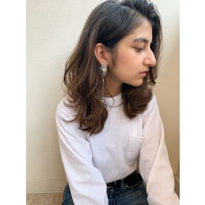 【山田】外国人風かきあげ外ハネ無造作セミディy65