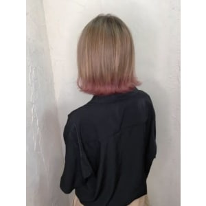 【reir下北沢】*ラインカラー+ブランジュ+ペールピンク*