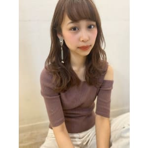 【山田】こっくりラベンダー小顔フェミニン無造作ウェーブy71