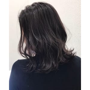 ユル巻きロブ×モーヴグレージュ【Ash元住吉店ヘアスタイル】