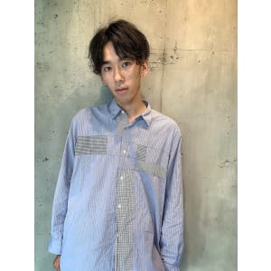 くせ毛風パーマ×センターパート【立川/メンズ】