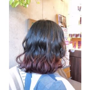 ヘアーもバイカラー☆毛先レッド - EMU international 春日部本店【エムインターナショナル】掲載中