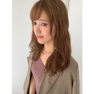 【山田】ニュアンスウェーブ無造作セミディy75