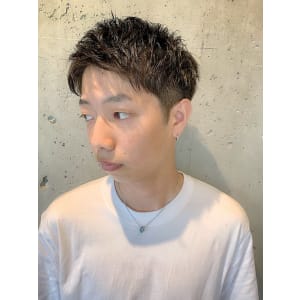 無造作ショート×アップバング