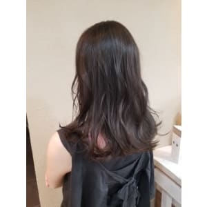 ロング×ピンクアッシュ