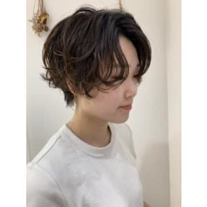 ハンサムショート×パーマ