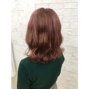 ダブルカラーピンクブラウンコーラルカラー20代4041