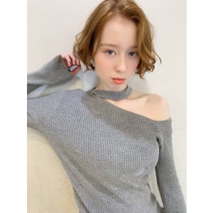 【山田】かきあげバング無造作カールショートボブy86