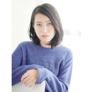 かきあげ前髪の大人カール