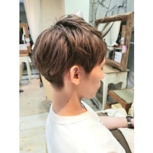 メンズ×ベージュ
